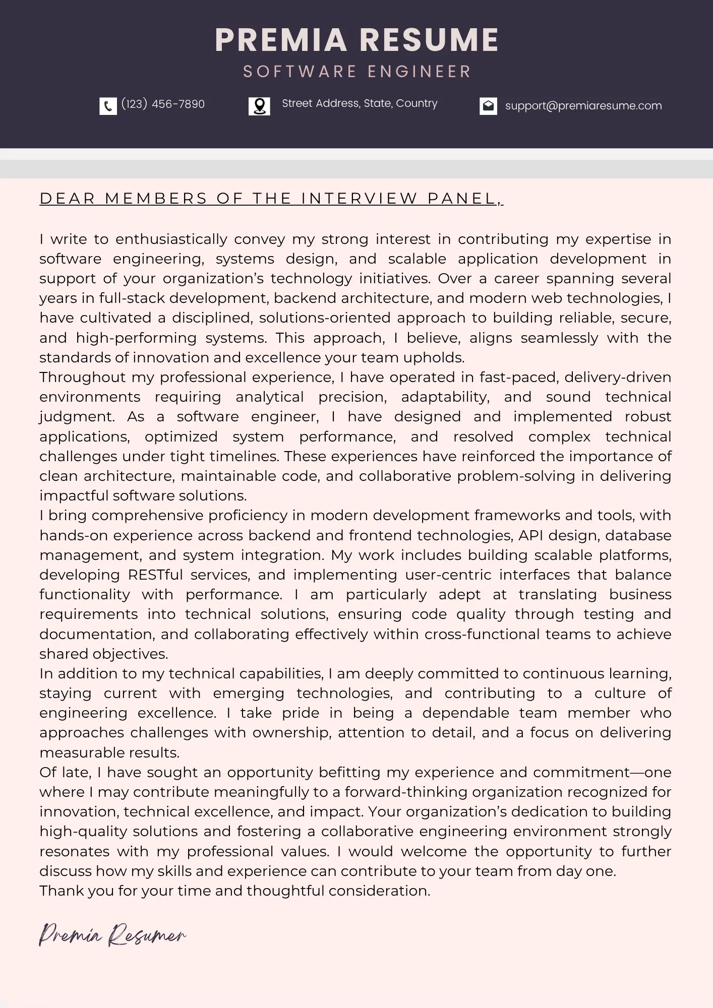 Resume template example 2