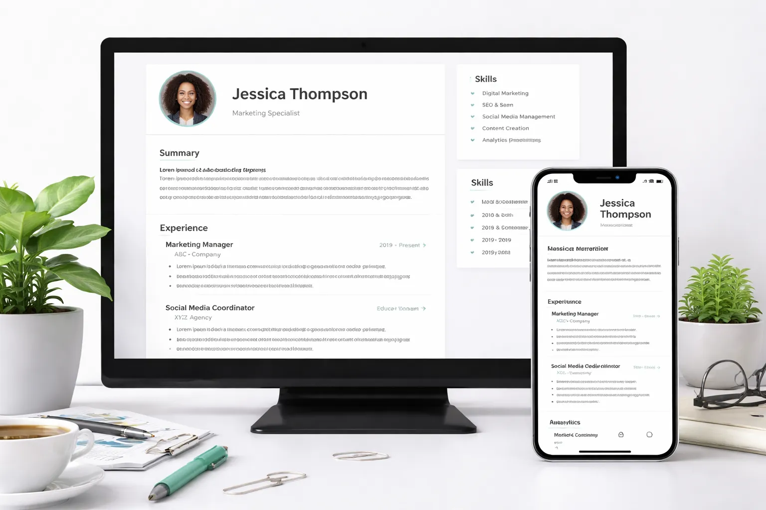 Premia Resume builder illustration